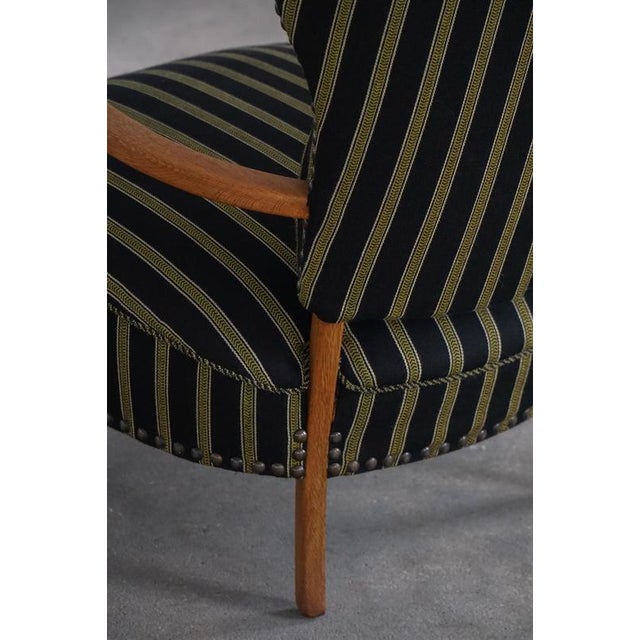 Mid-Century Modern Danish Wingback Lounge Chair in Oak by Viggo Boesen, 1950s For Sale - Image 11 of 18