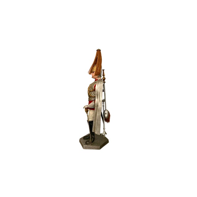 Late 20th Century English Royal Guard Butler Fireplace Tool Set, Metal, 30"h For Sale In Tulsa - Image 6 of 10