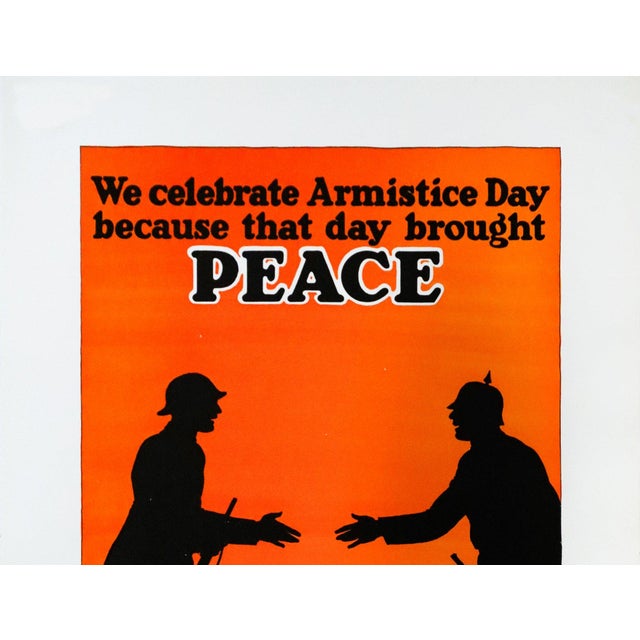 Mid-Century Modern 1937 American Hope of a Nation Poster Series, Peace (The Great War) For Sale - Image 3 of 4