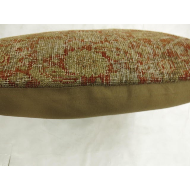 Antique Tabriz Rug Pillow For Sale - Image 4 of 5