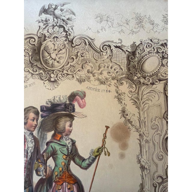 Paper Court Costume, 1847, Lithograph For Sale - Image 7 of 10