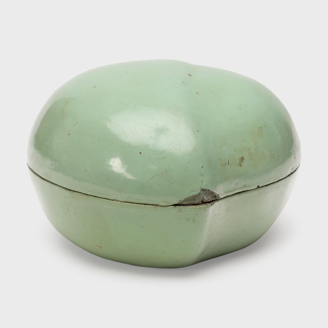 Chinese Celadon Lacquer Peach Box, C. 1850 For Sale - Image 4 of 7