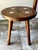Vintage European Folk Art Hand-Painted Pine Stabelle Chair With Heart Cutout For Sale - Image 13 of 18