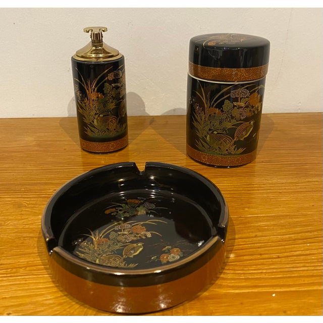 Kutani Porcelain Smoking Set, 1970s, Set of 3 For Sale - Image 6 of 6
