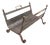 Mid 20th Century Arts and Crafts Style Iron and Brass Firewood Log Holder For Sale