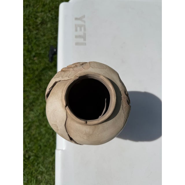 Vintage Signed Sculptural Studio Pottery Vase With Kokopelli Motif, 6” For Sale - Image 10 of 10