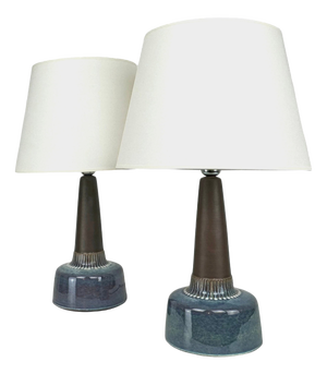 Large 1080-3 Stoneware Table Lamps by Einar Johansen for Søholm, Denmark, 1960s, Set of 2