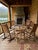 An exceptional pair of mid-century modern bohemian nesting tables, circa 1960s. This highly versatile set features a...