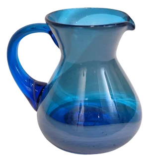 Blue Blown Glass Jug, Italy, 1950s