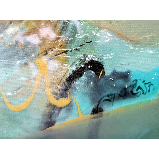 Early 21st Century Ovidiu Kloska, Memory with Sacred Letters, Mixed Media on Canvas, Framed For Sale - Image 5 of 7