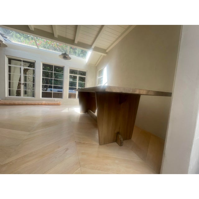 2020s Trestle Base Dining Table For Sale - Image 5 of 6