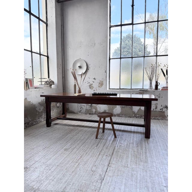 1950s Vintage Farmhouse Table in Walnut, 1950s For Sale - Image 5 of 18