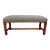 Blue Dot Velvet Upholstered and Carved Bench For Sale