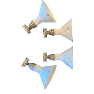Stonco Vintage 1940s Metal Enamel Industrial Sign Lights