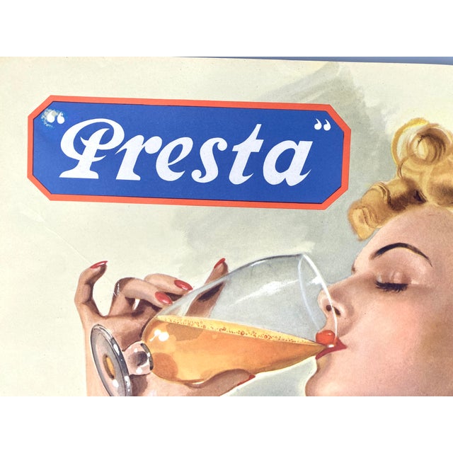 Mid-Century Modern Apollinaris Advertising Poster from Presta, 1950s For Sale - Image 3 of 9