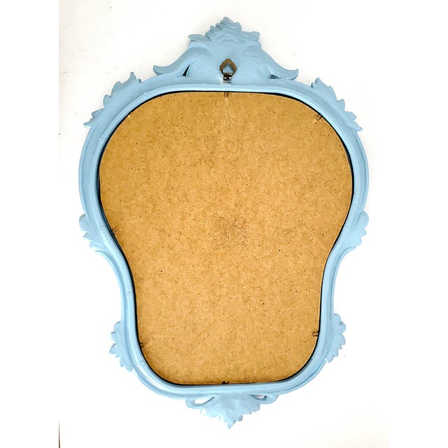 Wall Mirror French Blue Restored For Sale In Miami - Image 6 of 8