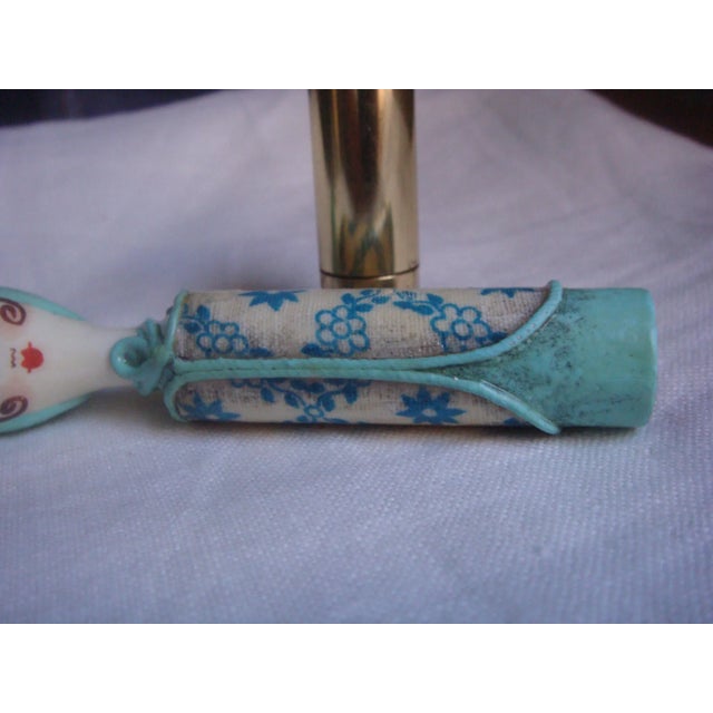 Vintage Figural Lady Cosmetic Lipstick Case Mexico Unsigned For Sale - Image 11 of 12