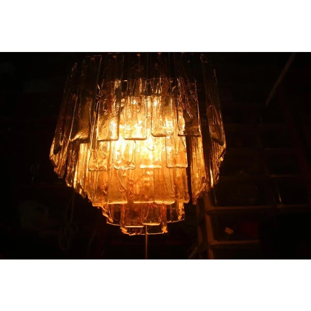 This chandelier was produced by La Murrina in the 1970s. It is made of Murano art glass with a chromed metal frame. The...