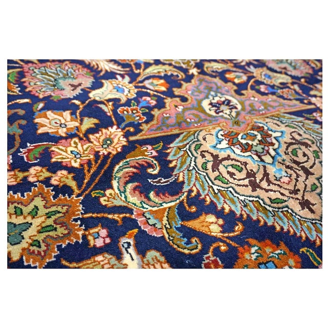 Brown Antique Persian Tabriz 10 x 16 Ivory & Brown Handmade Area Rug #1143508 For Sale - Image 8 of 15