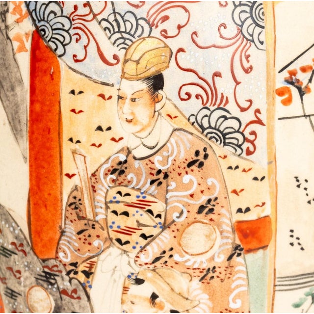 Japanese Japanese Satsuma Porcelain Vases as Lamps, Pair For Sale - Image 3 of 4