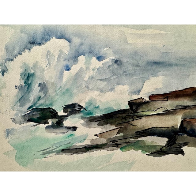 Original watercolor on paper by Henry Emil Salloch, also known as Heinz Emil Salloch, the German-born American artist and...
