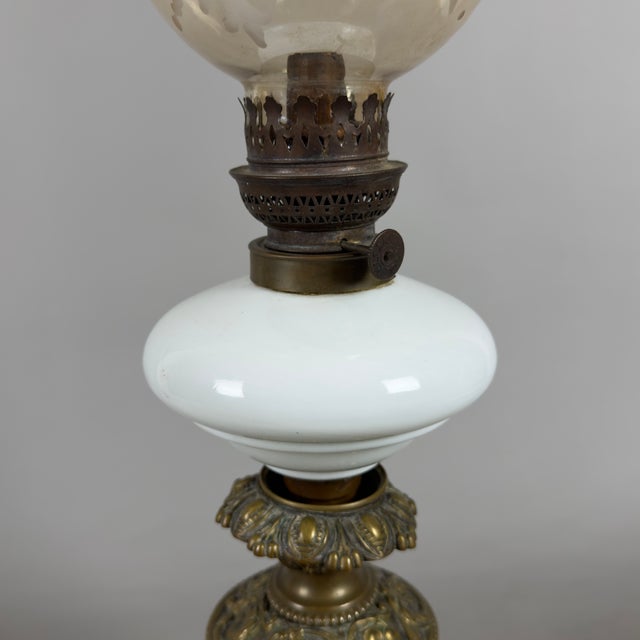 Metal Vintage French Petroleum Lamp, 1940s For Sale - Image 7 of 13