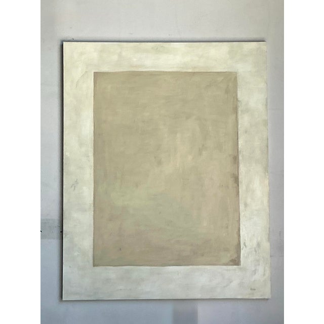 Late 20th Century Vintage Boho Monumental Original Abstract Oil Painting on Canvas For Sale - Image 5 of 11