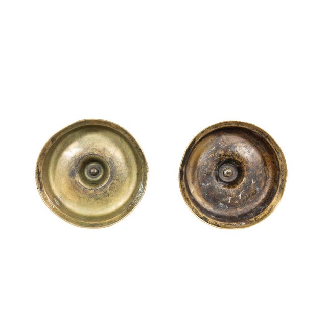 17th Century Pair of European Baroque Brass Candlesticks For Sale - Image 5 of 5