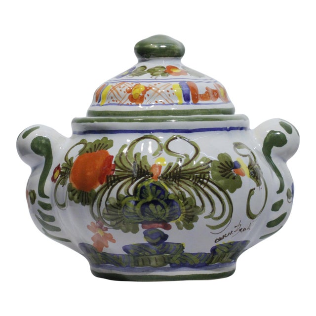 Blue Carnation Sugar Bowl For Sale