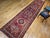 Textile Antique Persian Heriz Karajeh Runner, Hand-Knotted Wool, Geometric Medallion Pattern, Red & Navy, 4x14 For Sale - Image 7 of 18