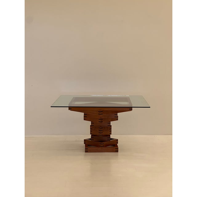 Brown Corinth Dining Table by Ferdinando Meccani for Meccani Furniture, 1978 For Sale - Image 8 of 9