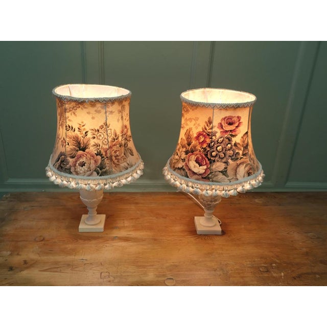 Stone Vintage White Marble Lamps, 1930, Set of 2 For Sale - Image 7 of 8