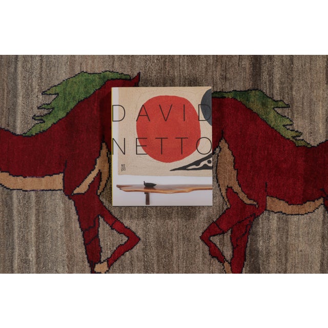 Vintage Twin Horse Pictorial Gabbeh Rug by Rug & Kilim, Afghanistan, 1950-1959 For Sale - Image 9 of 9