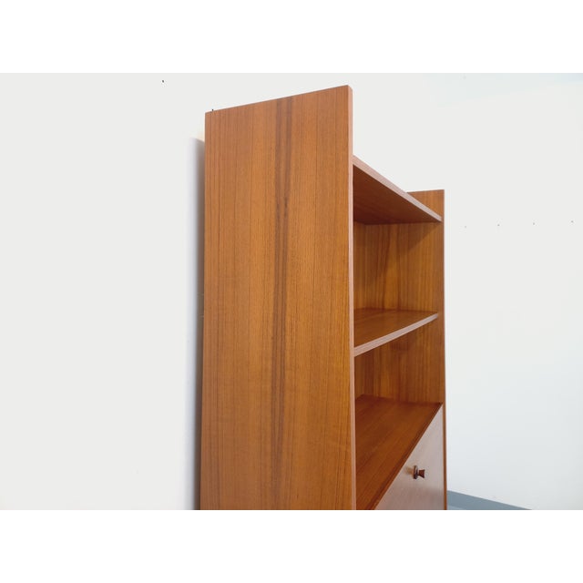 Vintage Teak Bookcase with Chest of Drawers and Secretary, 1960s-1970s For Sale - Image 12 of 18