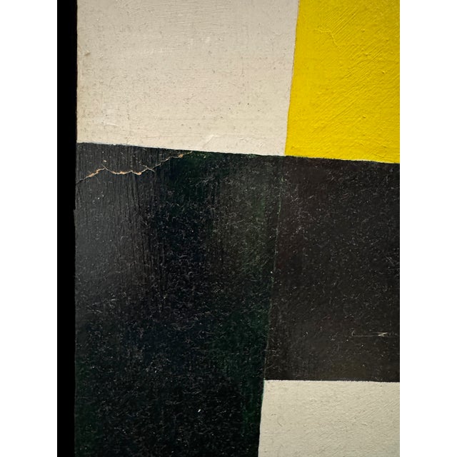 1970s Geometric Checkerboard Painting, France 1972 For Sale - Image 5 of 5
