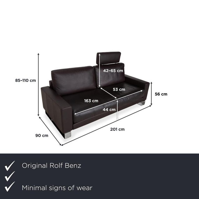 with this Rolf Benz Vida, you're bringing home a true chameleon, whose dark brown leather exudes an incredibly warm and...