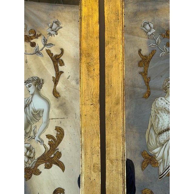 Neoclassical Reverse Painted Mirror Panels, Early 20th Century For Sale - Image 10 of 10