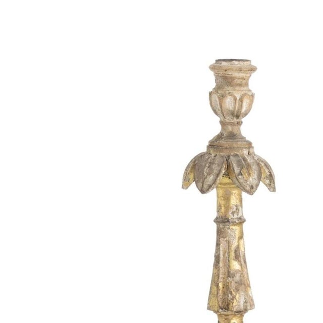 Sacred Art - Pair of candlesticks from the reign of Queen Maria I - 18th century. Portuguese, 18th century, carved and...