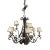 Heavy Wrought Iron 9 Arm Chandelier For Sale