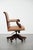 English-Style Chesterfield Swivel Office Chair in Cowhide and Wood For Sale - Image 3 of 18