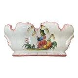 Vintage Italian Chinoiserie Ceramic Monteith Cachepot For Sale