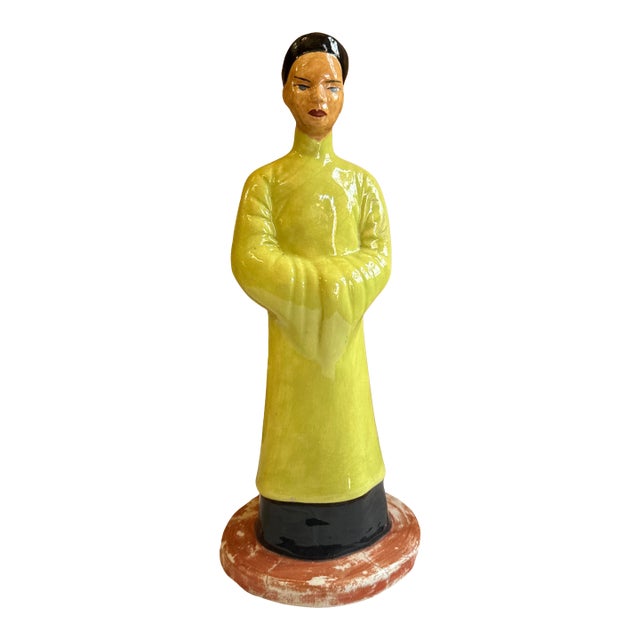 Vintage Ceramic Asian Figurine For Sale