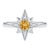Natural Citrine Compass Ring, Northen Star Bust Ring Us 7 For Sale