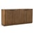 Crafted with an oak veneer, this sideboard has softly fluted door fronts, gently rounded corners, and sleek dark metal...