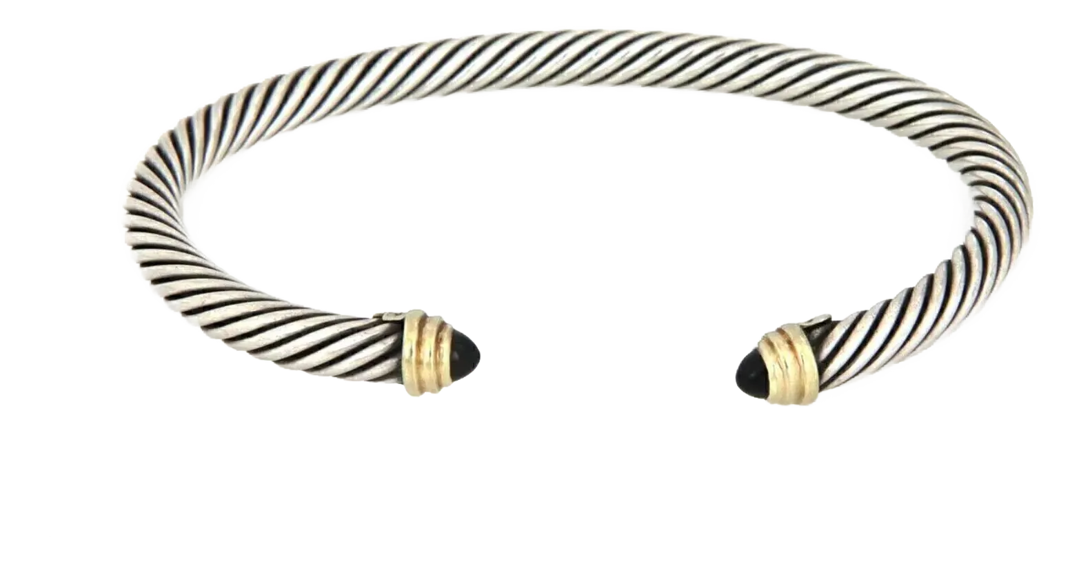 27642 - David Yurman Onyx Sterling Silver 14k Yellow Gold