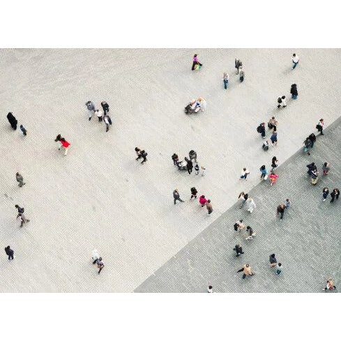 Urban Crowd' Contemporary Archival Color Photograph Print From the Original Negative by George Clerk - 30x40 For Sale