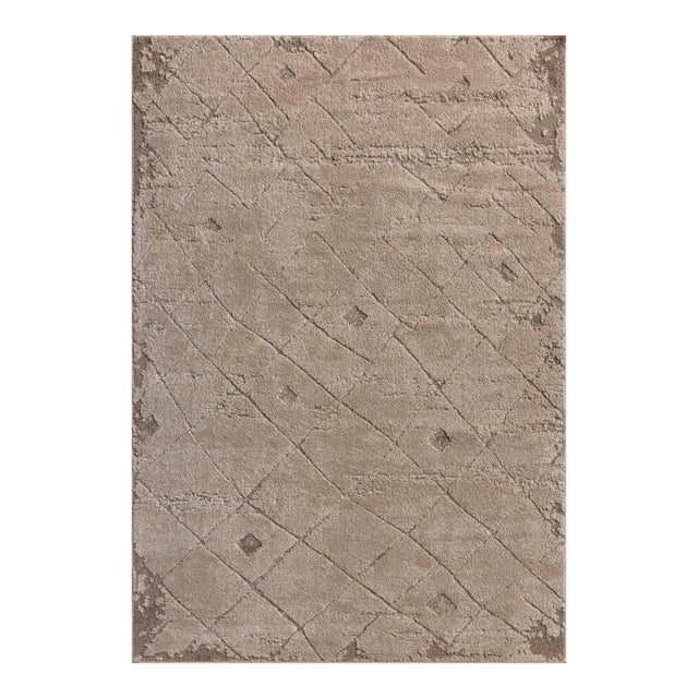 Amber Lewis x Loloi Monty Beige / Natural 18" x 18" Sample Rug For Sale