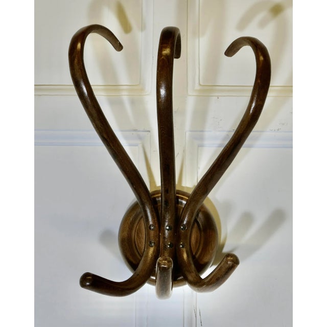 19th Century Bentwood Wall Hanging Coat Rack from Thonet, 1890s For Sale - Image 5 of 6