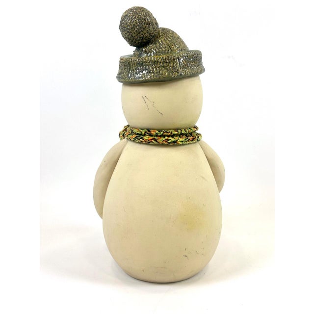 Large Vintage Ceramic Snowman Figure, 1970s For Sale - Image 9 of 12