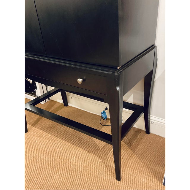 Century Furniture Century Modern Black Tribeca Bar Cabinet For Sale - Image 4 of 10